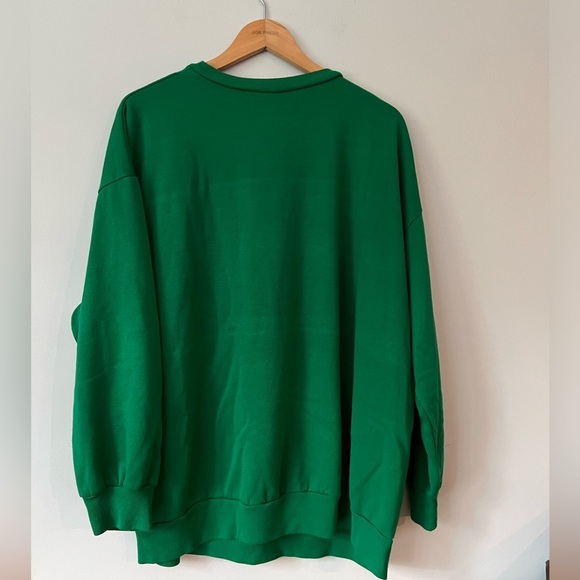 Vintage Nutcracker Smocked Santa’s Green Christmas Holiday Crewneck Sweater - Picture 3 of 6